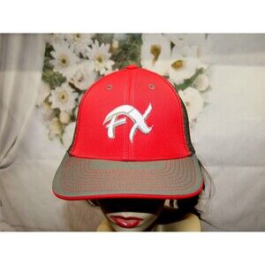FX Golf Hat High End Red & Gray S-M stretch Fit Pro Model Pacific Headwear